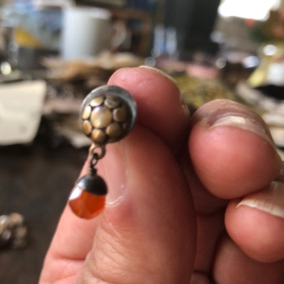 Semi precious stone drop earrings - Picture 3 of 7